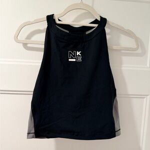 Nike Women's Black and Gray Crop Top